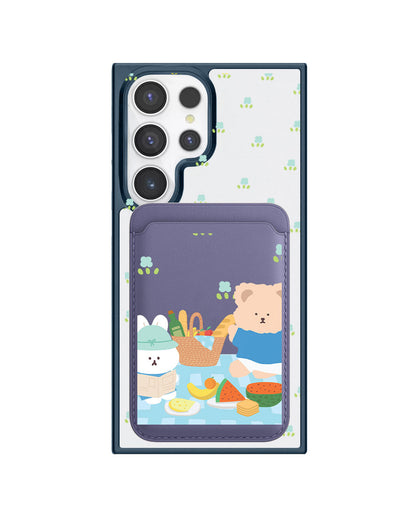 Android Magnetic Wallet Case - Picnic Blue
