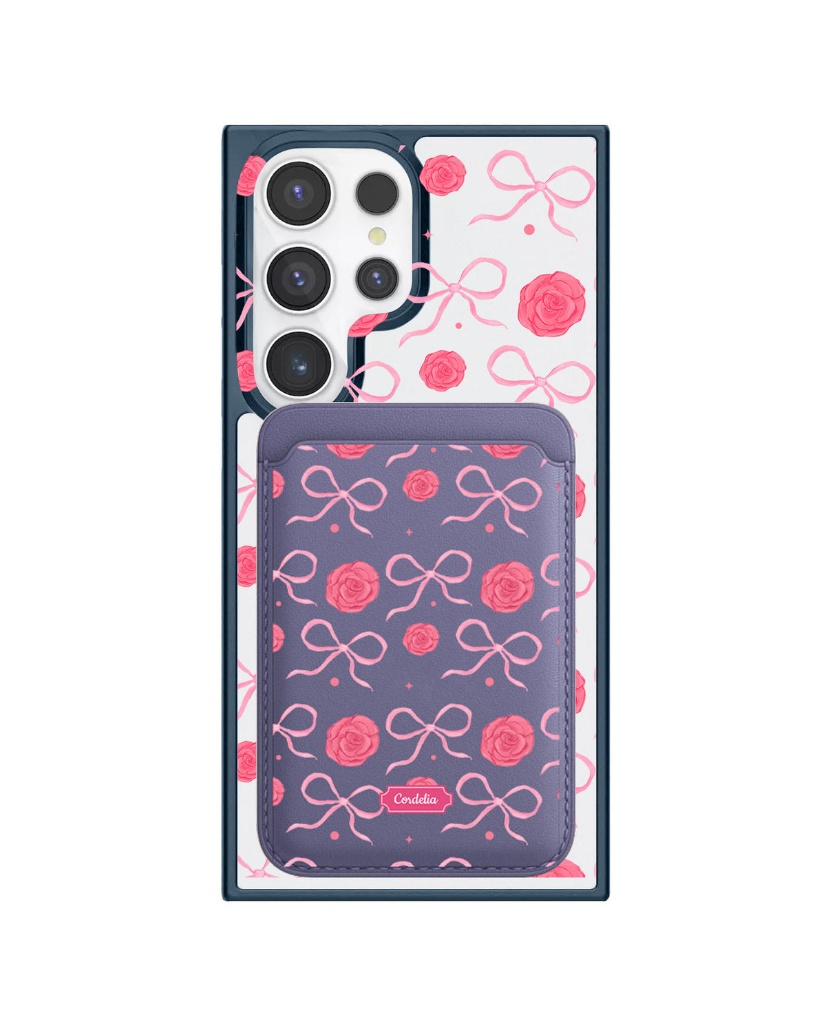 Android Magnetic Wallet Case - Coquette Rose