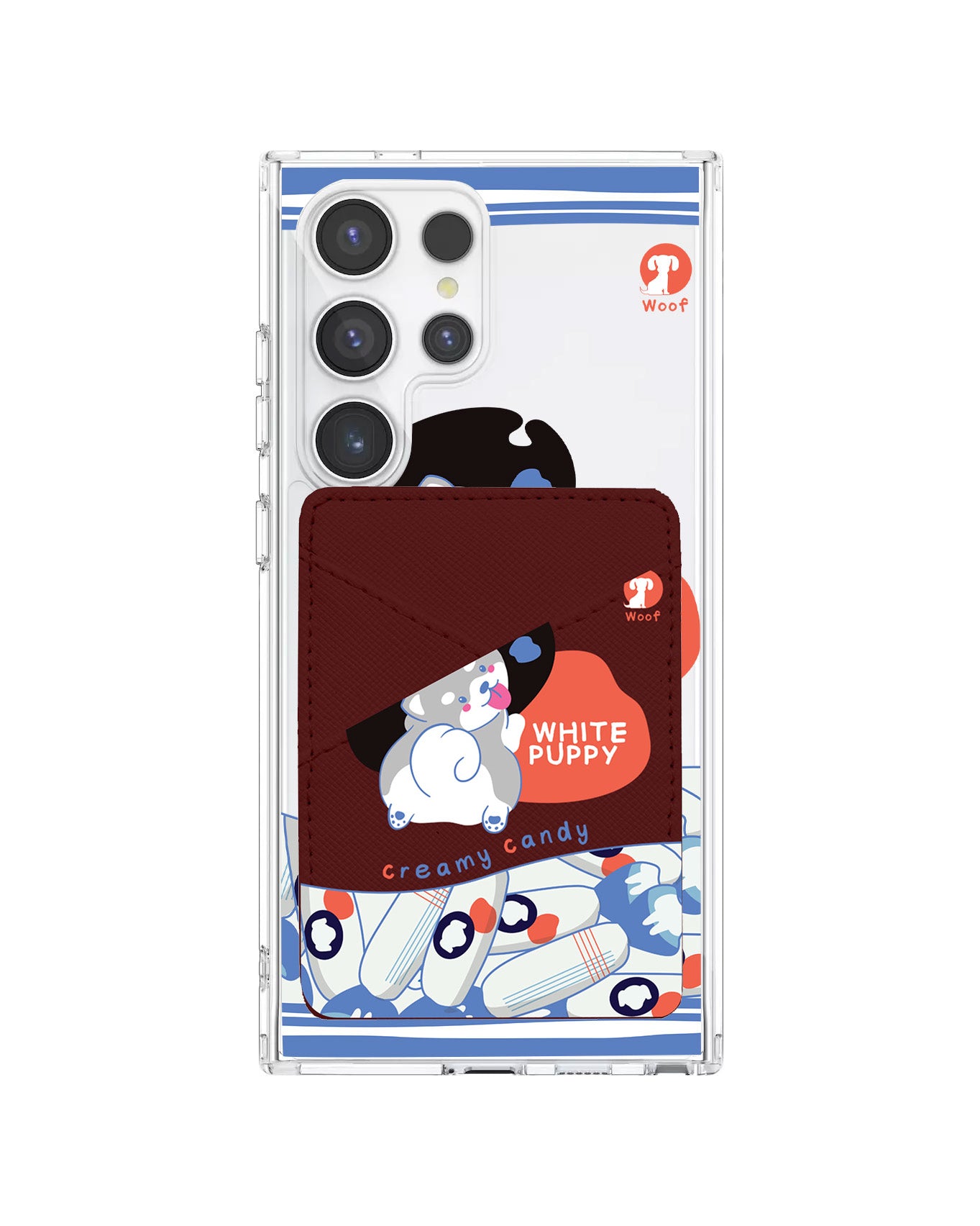 Android Phone Wallet Case - White Puppy