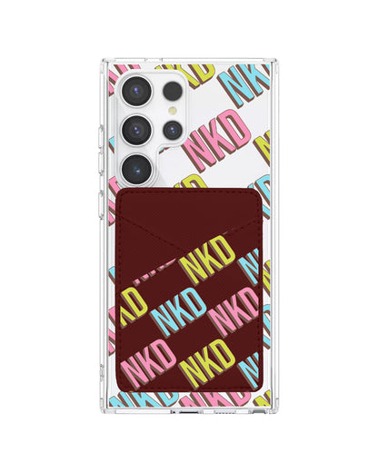Android Phone Wallet Case - Diagonal Initial Monogram 3.0