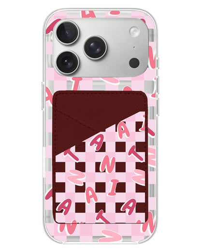 iPhone Phone Wallet Case - Checkered Monogram 1.0