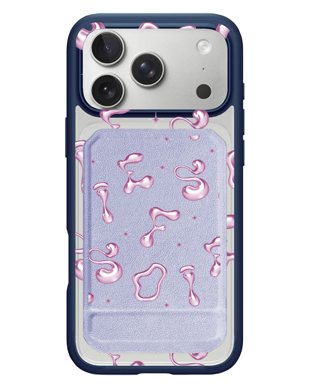 iPhone Magnetic Multifold Wallet - Pink Chrome Monogram