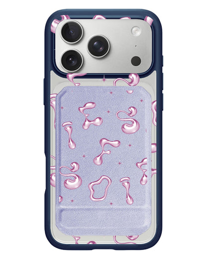 iPhone Magnetic Multifold Wallet - Pink Chrome Monogram