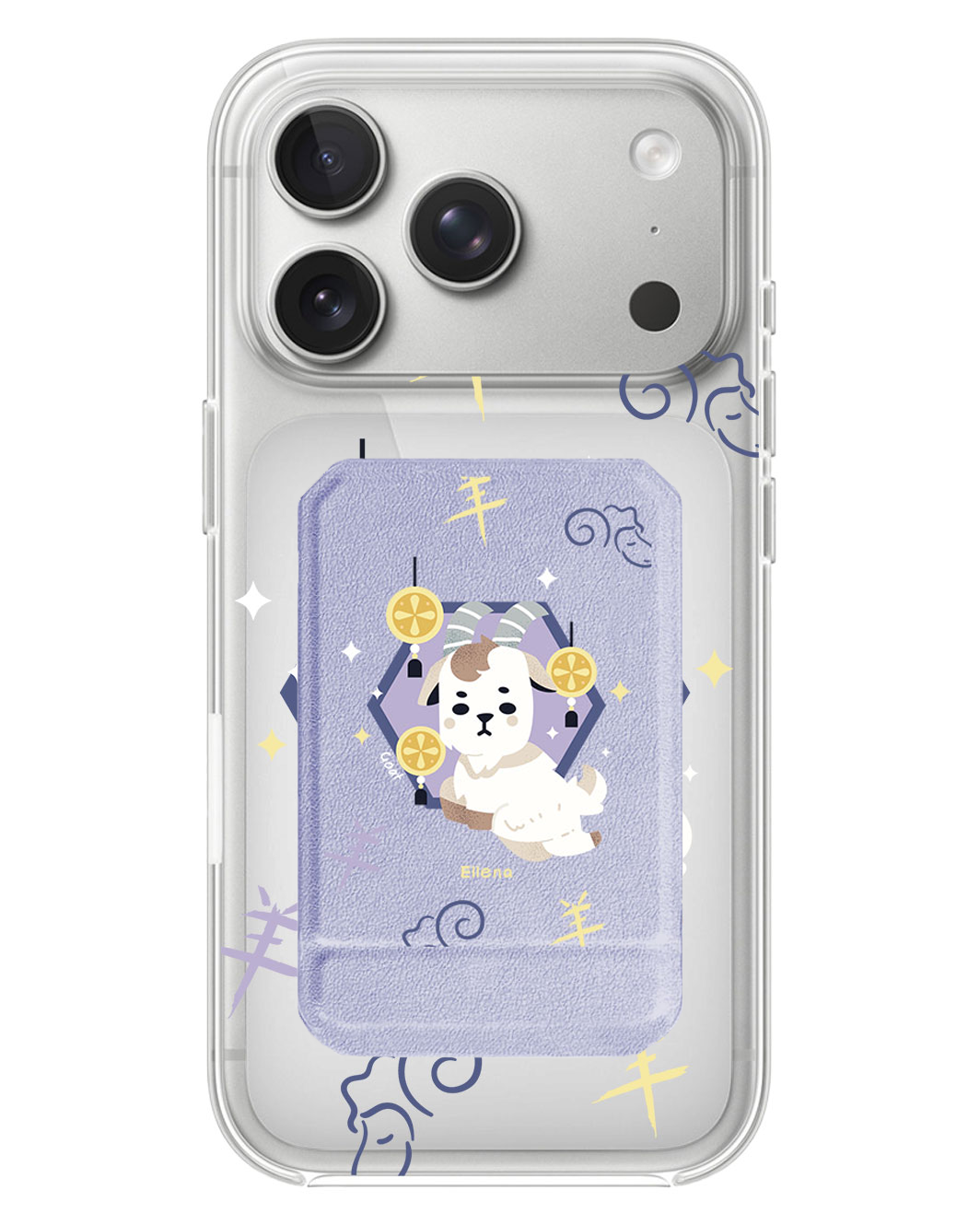 iPhone Magnetic Multifold Wallet - Goat (Chinese Zodiac / Shio)