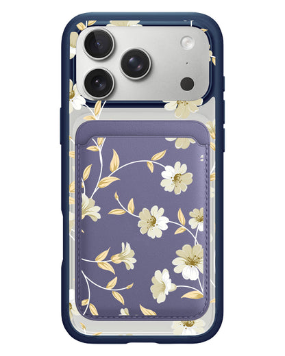 iPhone Magnetic Wallet Case - White Magnolia