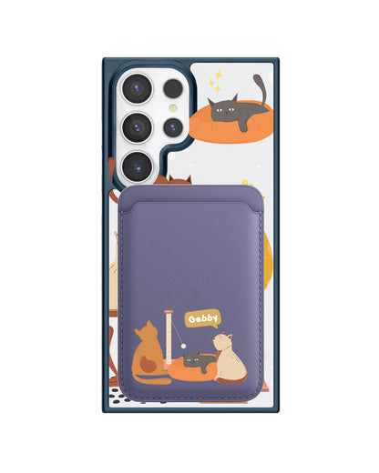 Android Magnetic Wallet Case - Playful Cat