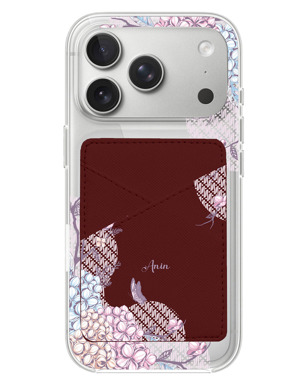 iPhone Phone Wallet Case - Batik Floral