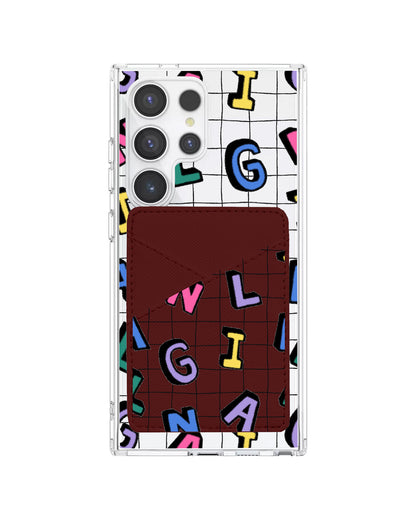 Android Phone Wallet Case - Playful Monogram 2.0