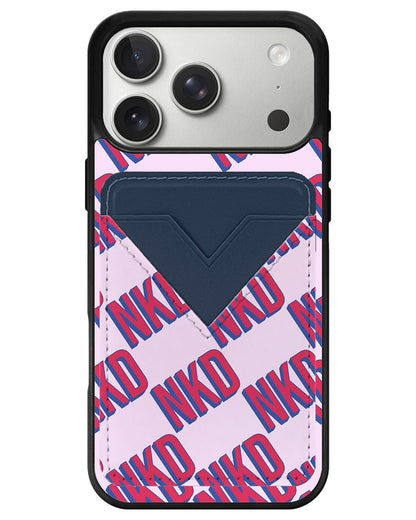iPhone Avant Wallet Case - Diagonal Initial Monogram 2.0