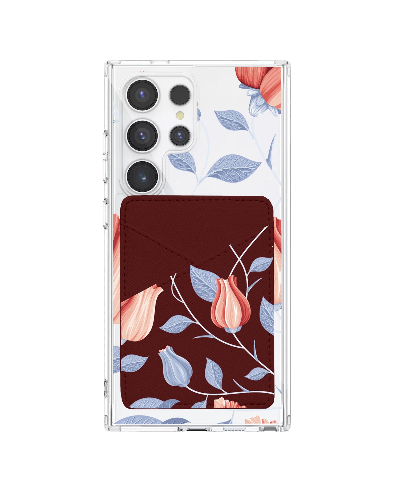 Android Phone Wallet Case - Red Tulip