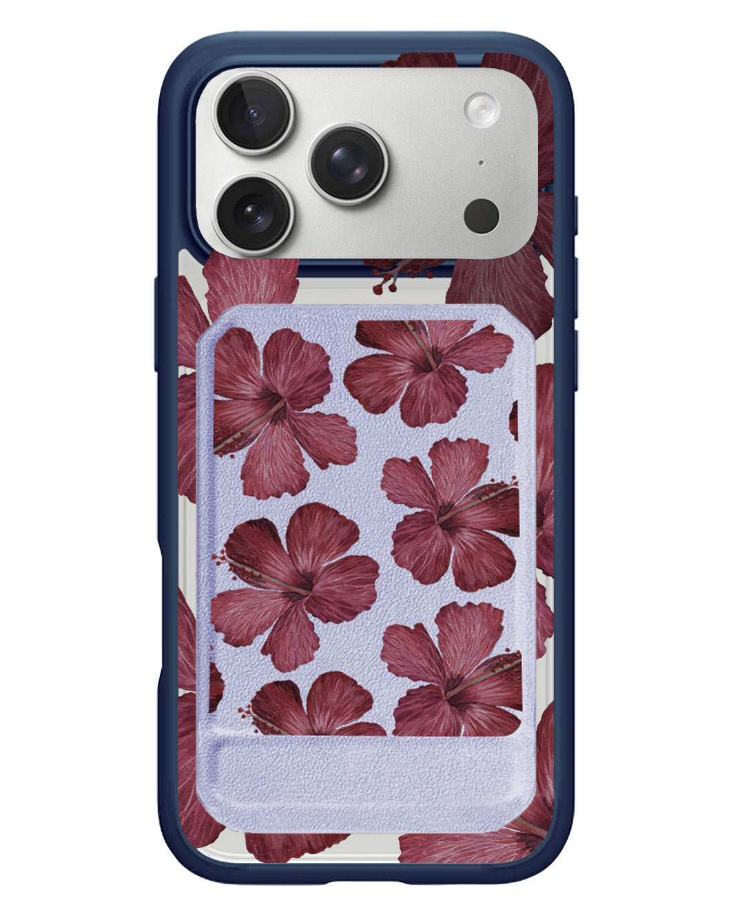 iPhone Magnetic Multifold Wallet - Goth Hibiscus