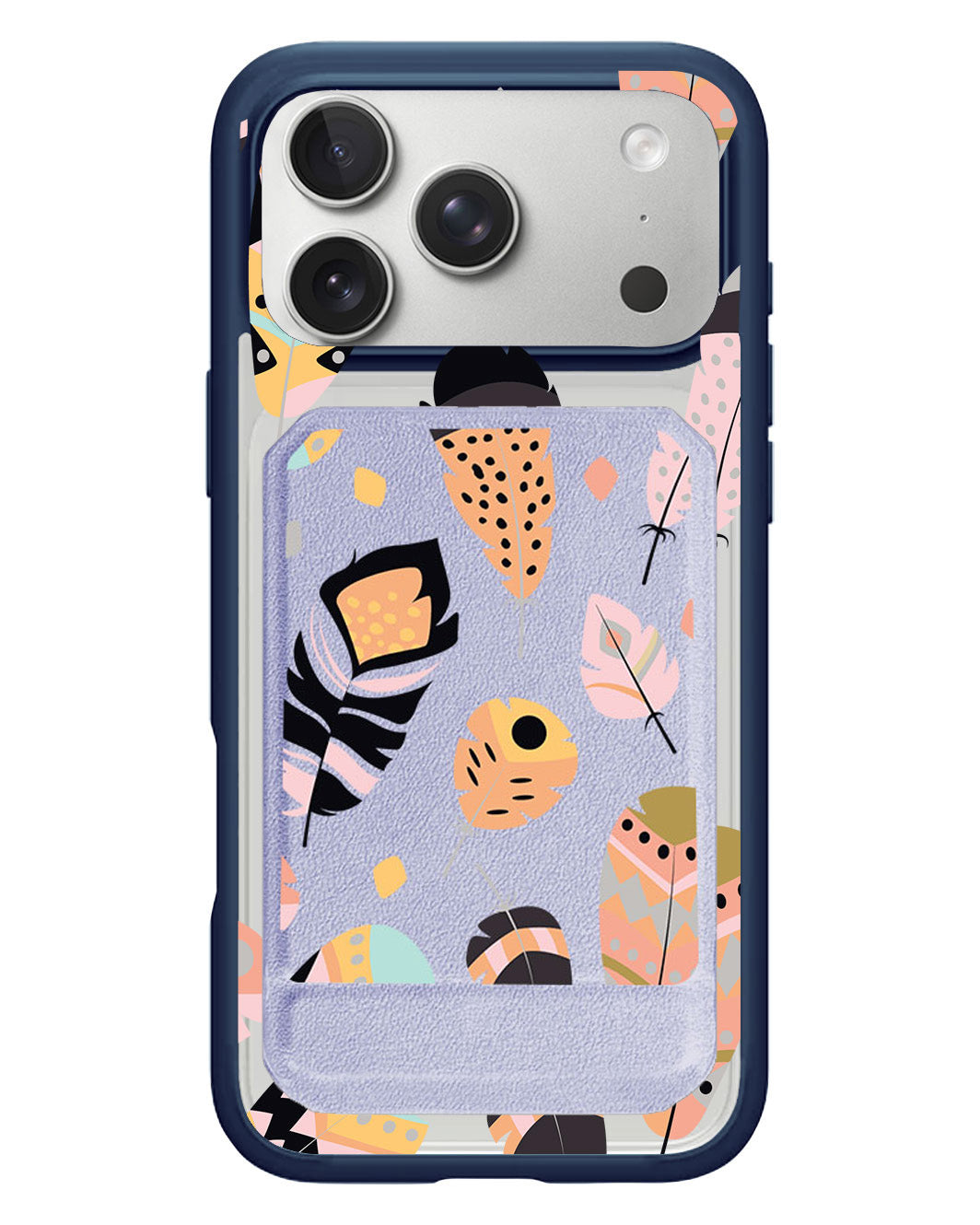 iPhone Magnetic Multifold Wallet - Feathers