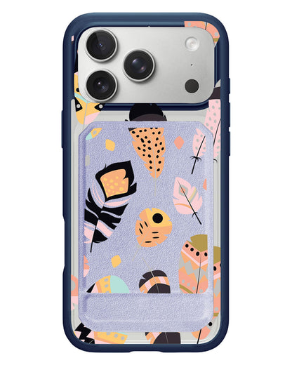 iPhone Magnetic Multifold Wallet - Feathers