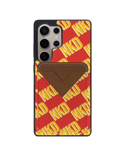 Android Avant Wallet Case - Custom Monogram 3.0 Diagonal Initial 1.0