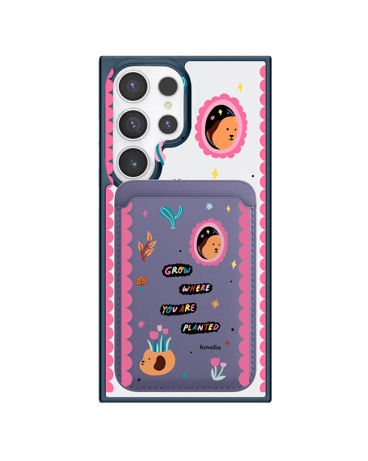 Android Magnetic Wallet Case - Grow Where You Are Planted