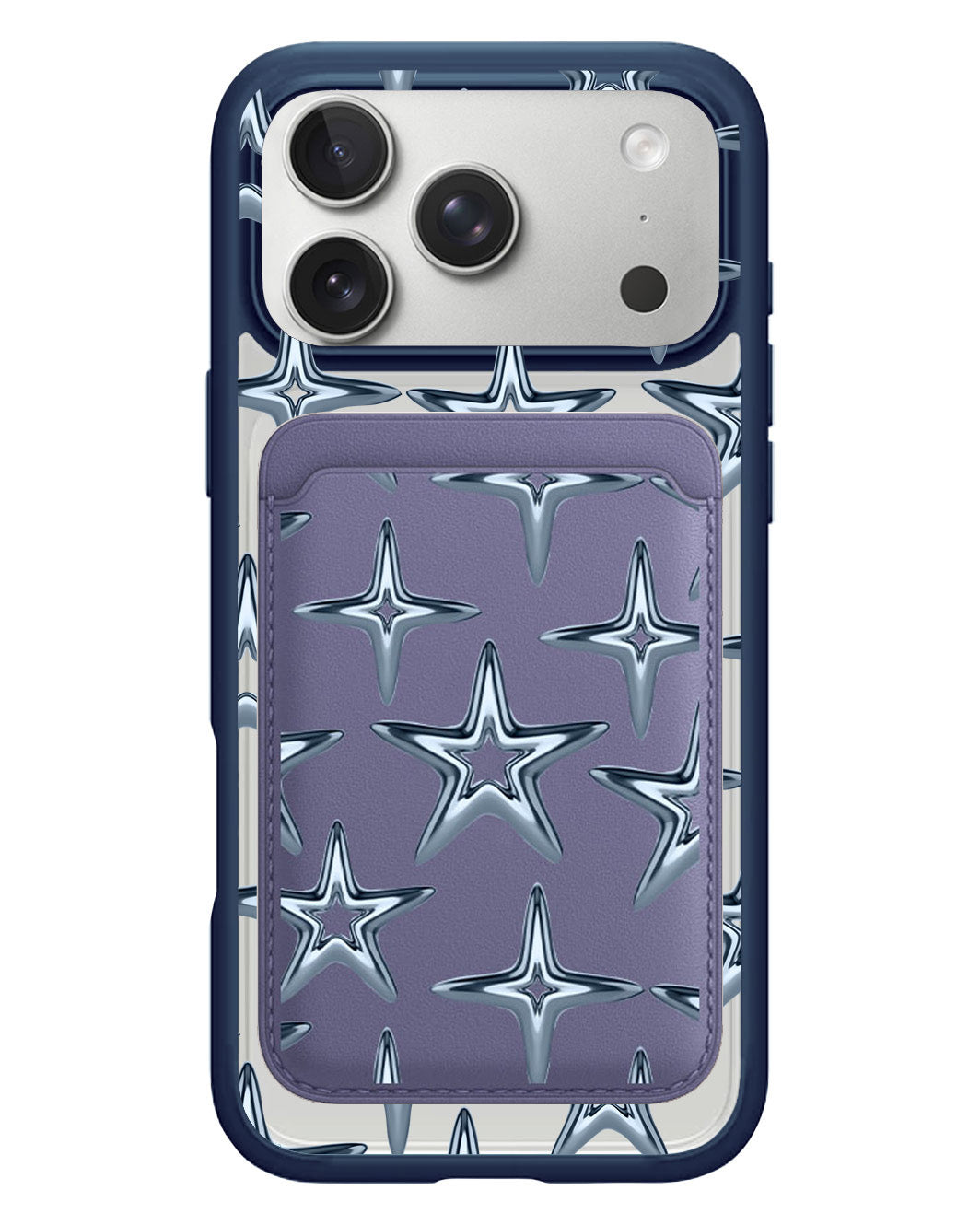 iPhone Magnetic Wallet Case - Chrome Star