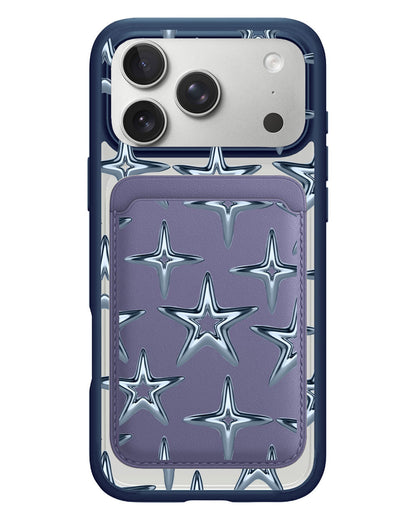 iPhone Magnetic Wallet Case - Chrome Star