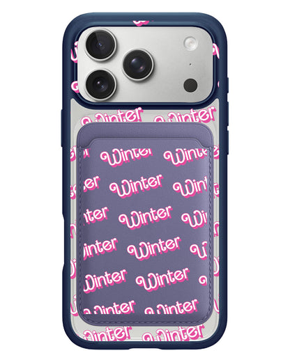 iPhone Magnetic Wallet Case - Barbie Monogram