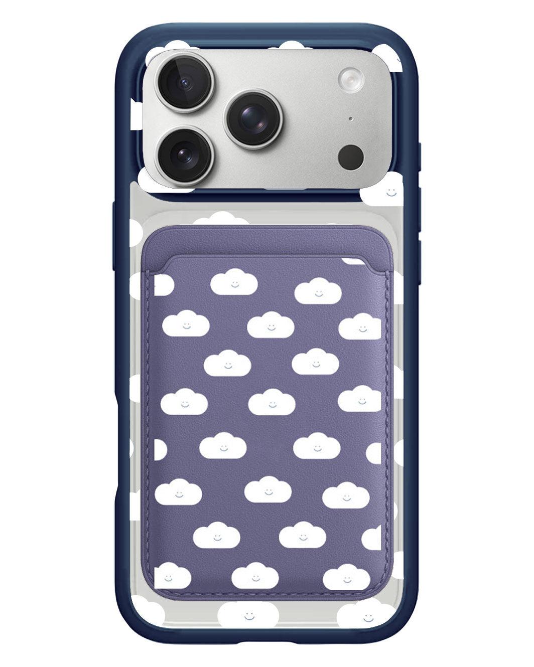 iPhone Magnetic Wallet Case - White Cloud
