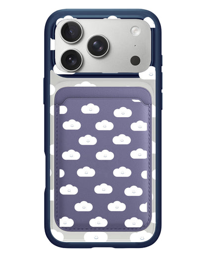 iPhone Magnetic Wallet Case - White Cloud