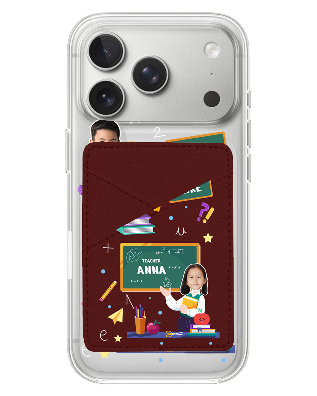 iPhone Phone Wallet Case - Face Grid Dream Teacher