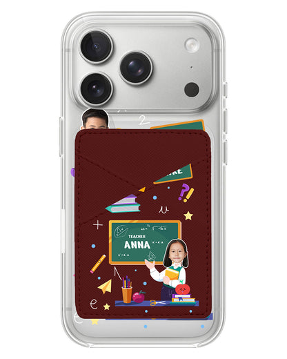 iPhone Phone Wallet Case - Face Grid Dream Teacher