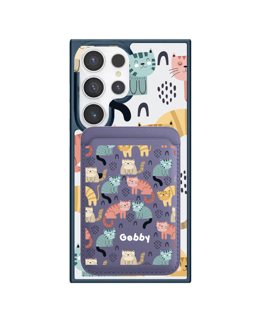 Android Magnetic Wallet Case - Rainbow Meow