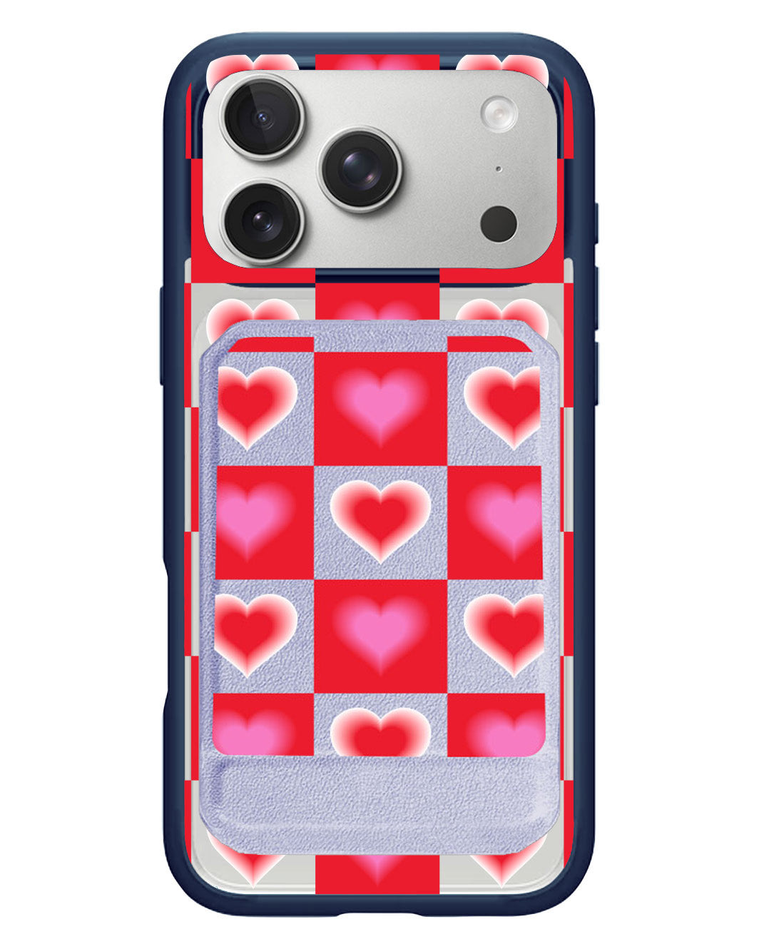 iPhone Magnetic Multifold Wallet - Love Checkered