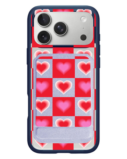 iPhone Magnetic Multifold Wallet - Love Checkered