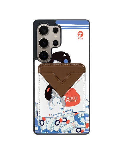 Android Avant Wallet Case - White Puppy