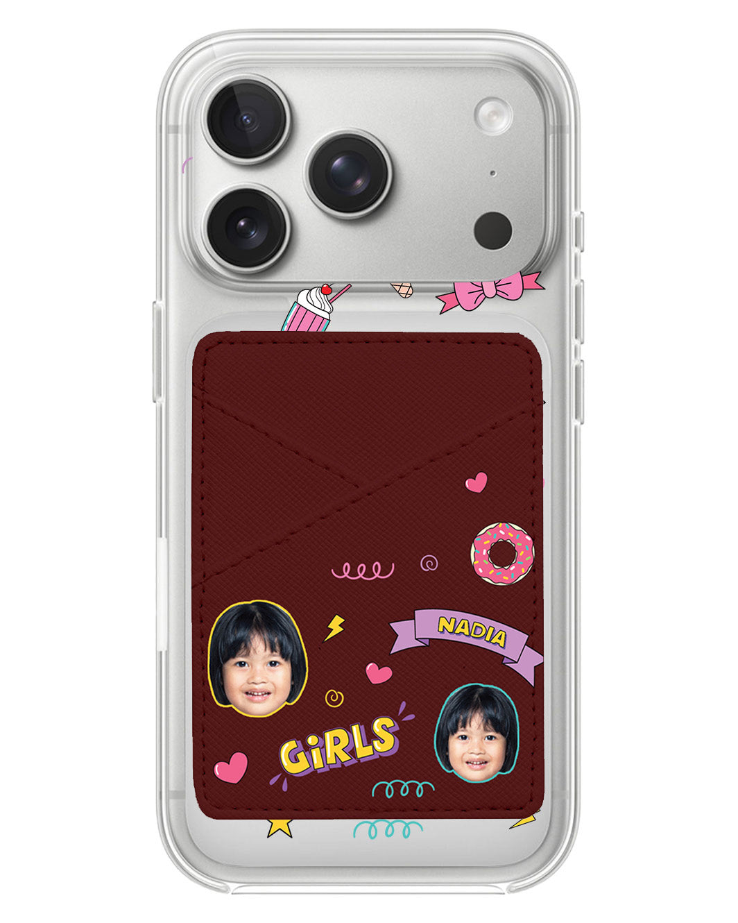 iPhone Phone Wallet Case - Face Grid Comic