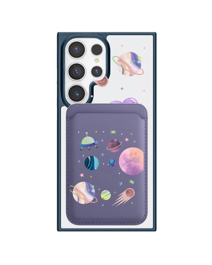 Android Magnetic Wallet Case - Pink Planet