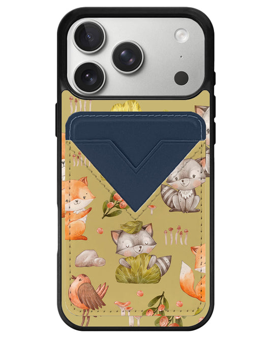 iPhone Avant Wallet Case - Racoon And Friends
