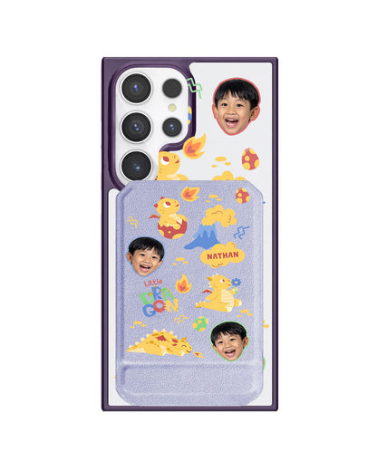 Android Magnetic Multifold Wallet - Face Grid Little Dragon