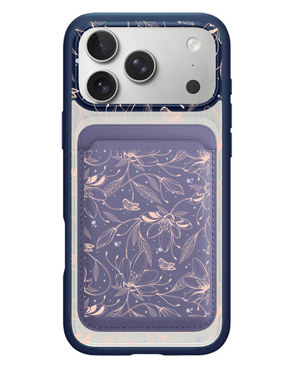iPhone Magnetic Wallet Case - Sketchy Flower & Butterfly 1.0