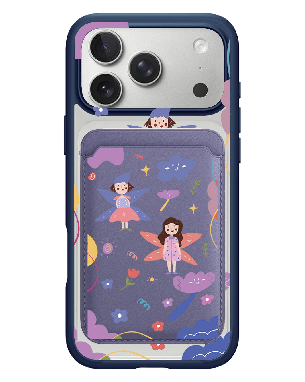 iPhone Magnetic Wallet Case - Fairy Pattern