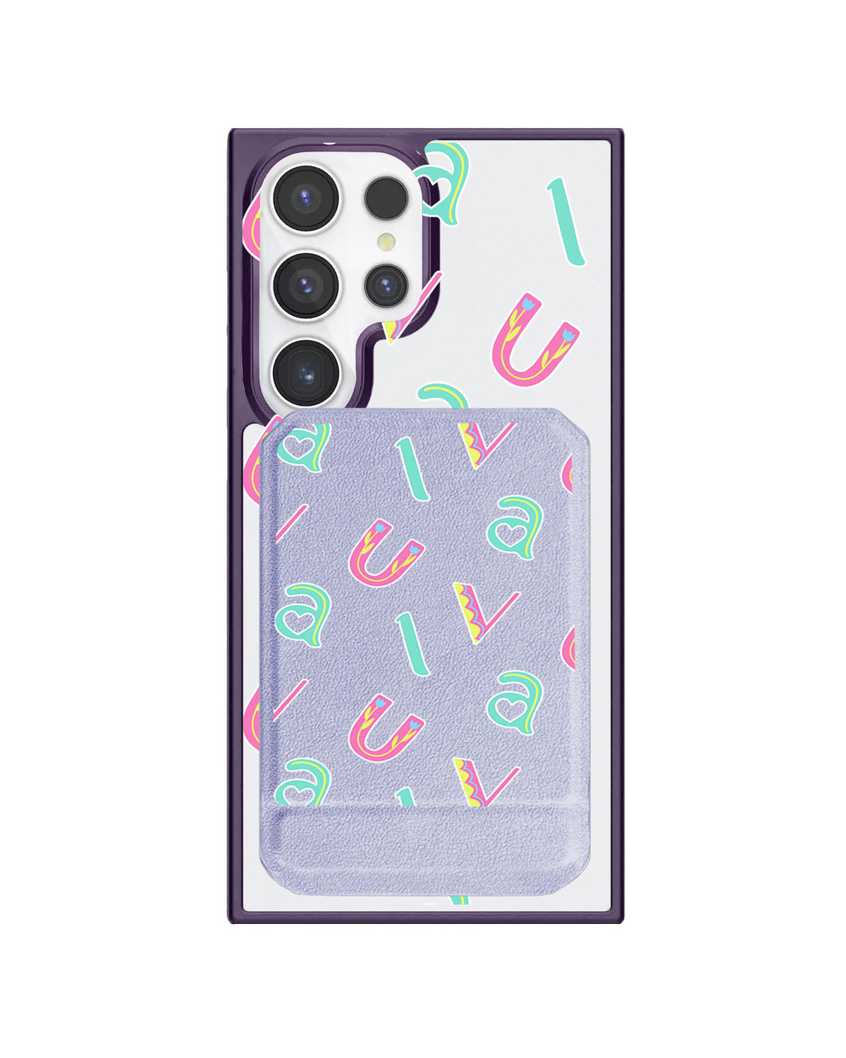 Android Magnetic Multifold Wallet - Playful Monogram 6.0