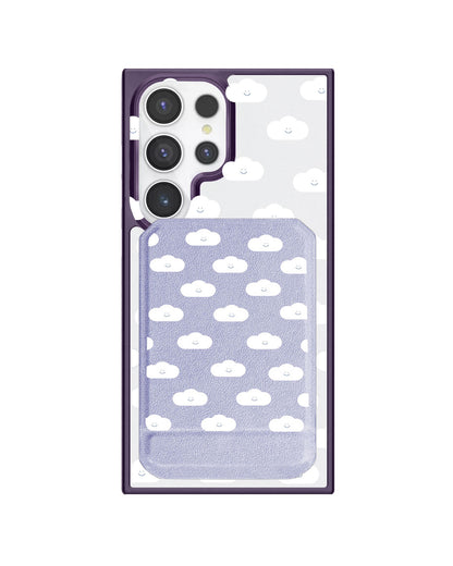 Android Magnetic Multifold Wallet - White Cloud