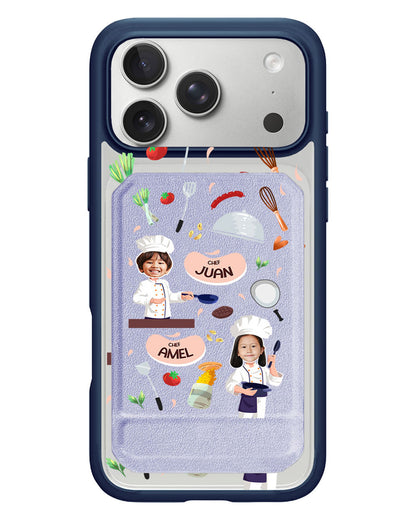 iPhone Magnetic Multifold Wallet - Face Grid Dream Chef