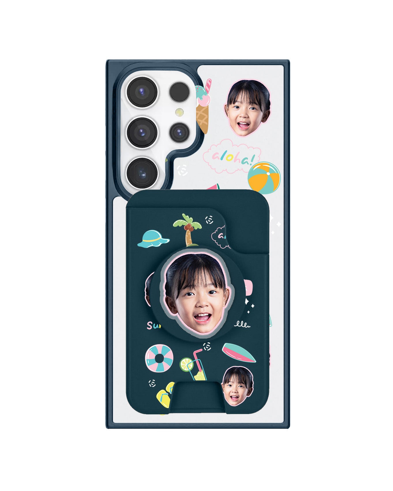 Android Magpop Wallet - Face Grid Summer