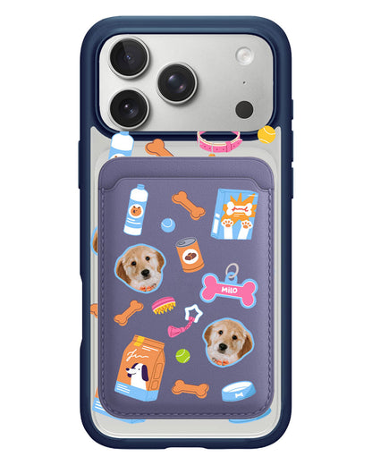 iPhone Magnetic Wallet Case - Pet Grid Puppy Sweet Treats