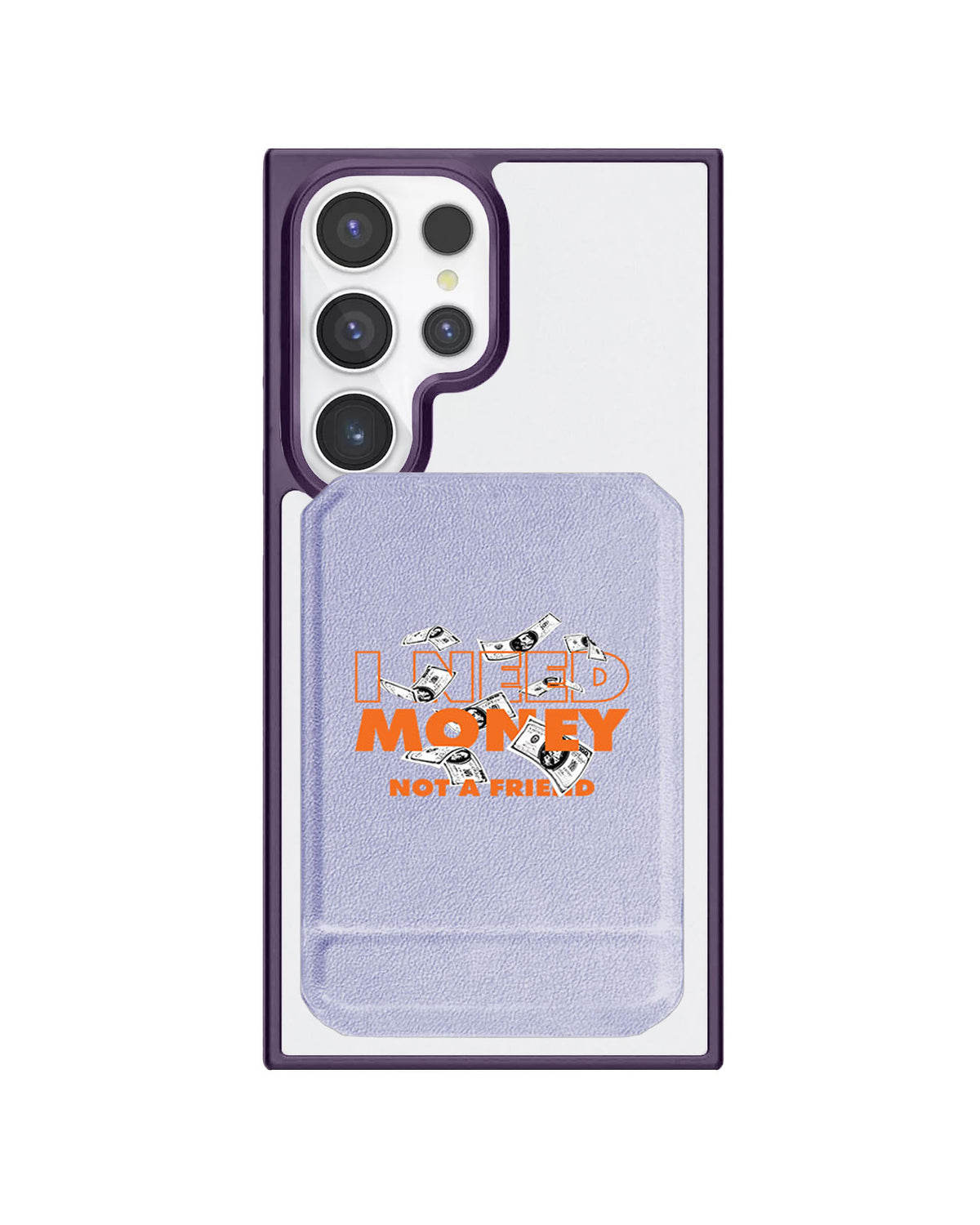 Android Magnetic Multifold Wallet - Money Better Than Friend