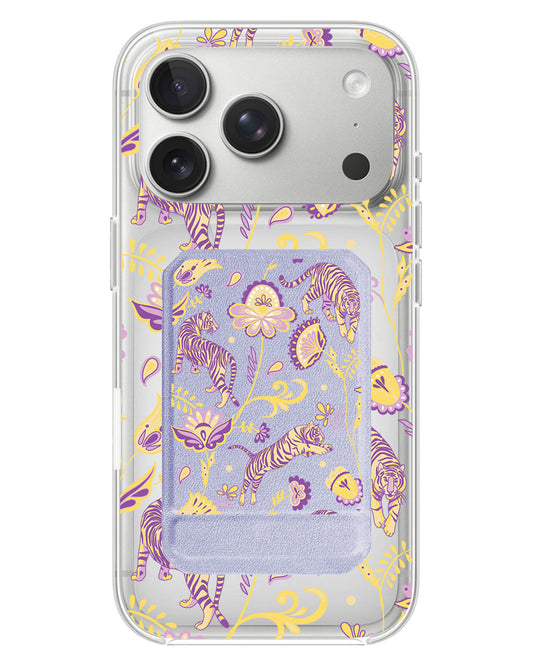 iPhone Magnetic Multifold Wallet - Tiger & Floral 4.0