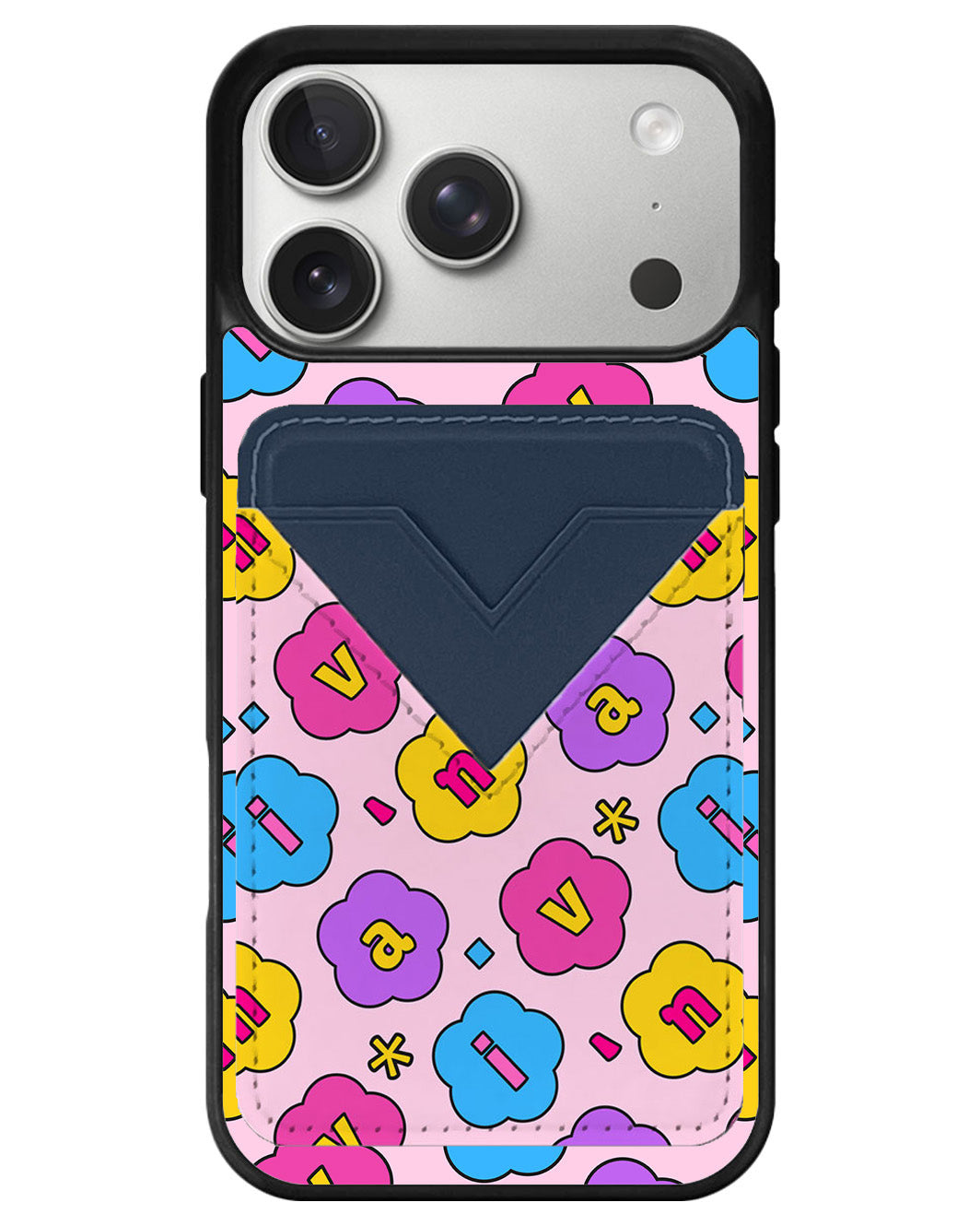 iPhone Avant Wallet Case - Flower Petals Monogram 4.0