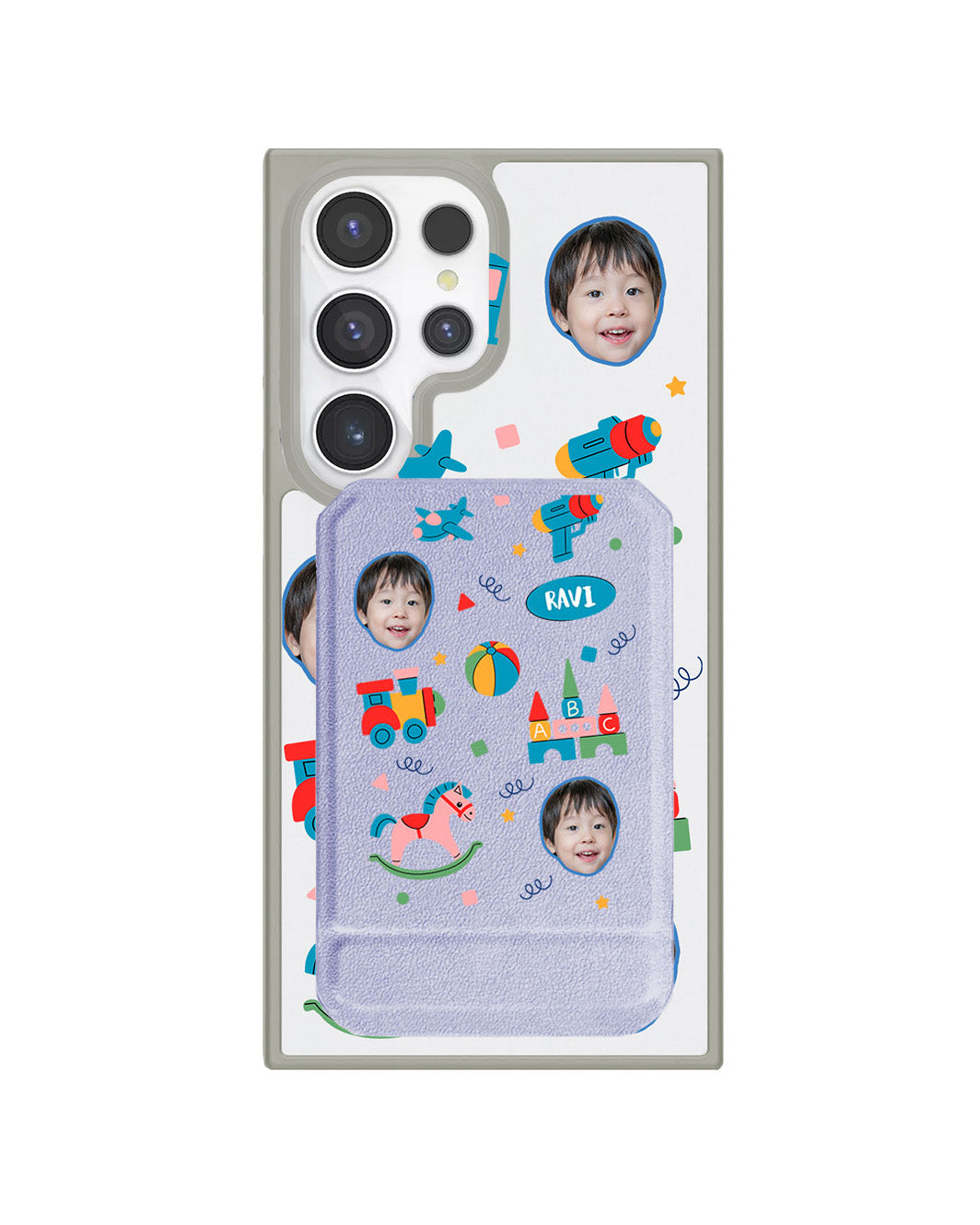 Android Magnetic Multifold Wallet - Face Grid Boy's Toys