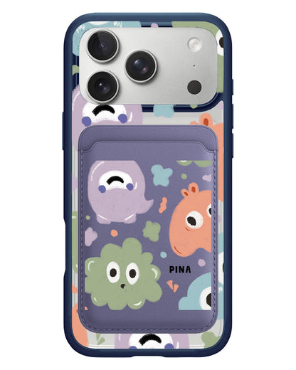 iPhone Magnetic Wallet Case - Cute Monster 2.0