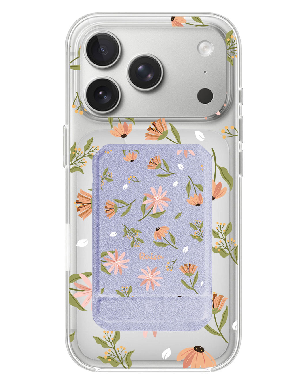 iPhone Magnetic Multifold Wallet - Cosmos Flower