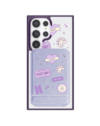 Android Magnetic Multifold Wallet - BTS Sticker Pack