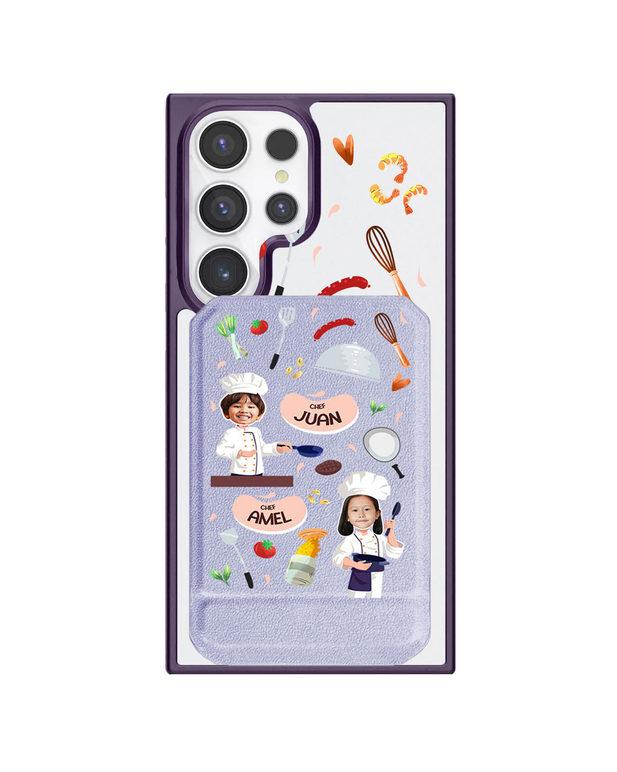 Android Magnetic Multifold Wallet - Face Grid Dream Chef
