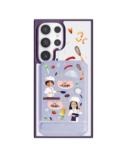 Android Magnetic Multifold Wallet - Face Grid Dream Chef